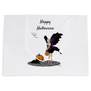 Halloween Fairy mit Pumpkin-Geschenktasche Große Geschenktüte