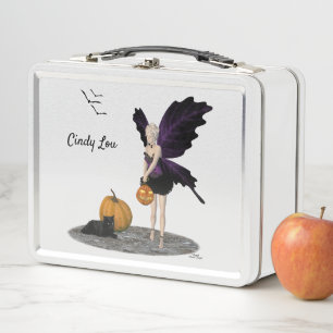 Halloween Fairy mit Pumpkin Metal Lunchbox