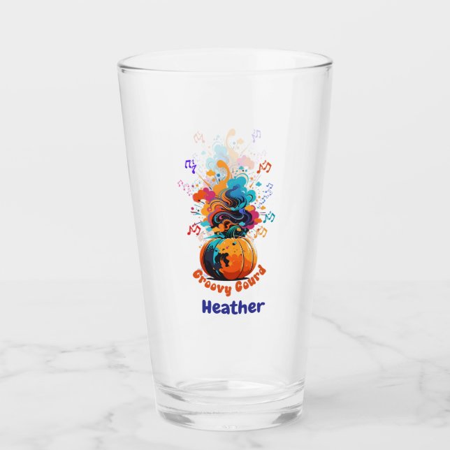Halloween /Fall glass tumbler  (Vorderseite)