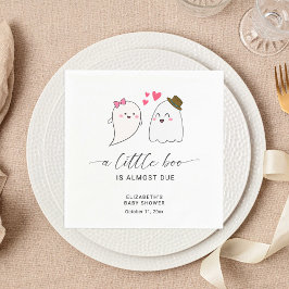 Halloween Fall Little Boo Baby Dusche QR Code Serviette