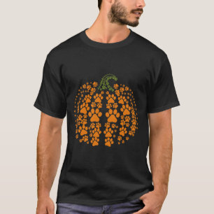 Halloween Fall Niedlich Paws Pumpkin Pet Liebhaber T-Shirt