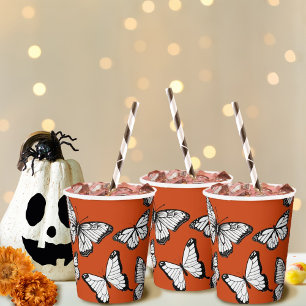 Halloween Fall Orange Butterfly Spooky-Kern Pappbecher