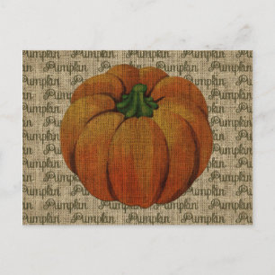 Halloween & Fall Vintag Pumpkin Postcard Postkarte