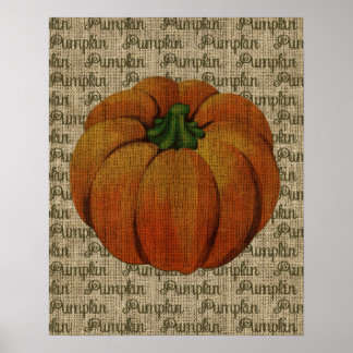 Halloween & Fall Vintag Pumpkin Poster Art