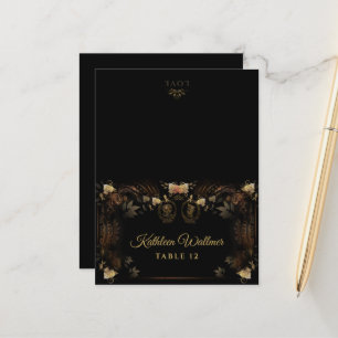 Halloween-Faltenbalg - Goldene Skelettnamen Postka Postkarte