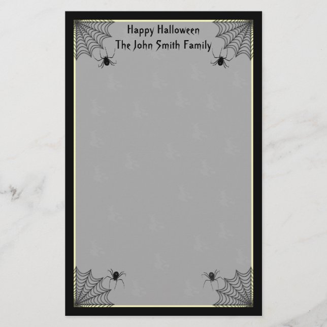Halloween-Familien-Briefpapier Briefpapier (Vorderseite)