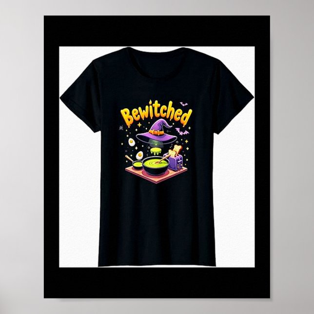 Halloween-Familienhaus verzauberter Frühstück-Mach Poster (Vorne)