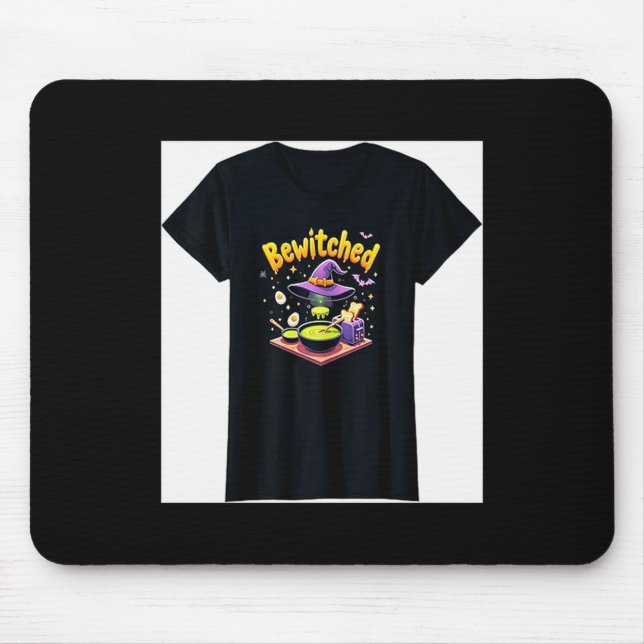 Halloween-Familienheim verzauberter Frühstück-Mach Mousepad (Vorne)