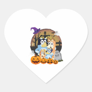 Halloween Family Art für Männer Frauen Shirt Herz-Aufkleber