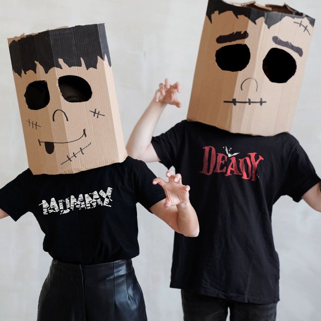 Halloween Family Matching Funny Deady Daddy Vater T-Shirt (Von Creator hochgeladen)