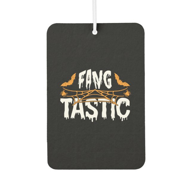 Halloween Fang Tastic Geburtstag Autolufterfrischer (Vorderseite)