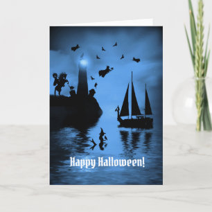 Halloween-Fantasie-Hexen-Meerjungfrau-Ozean Karte