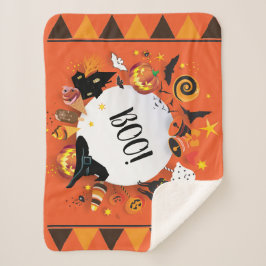 Halloween Fantasy Symbols trendy Design Sherpadecke