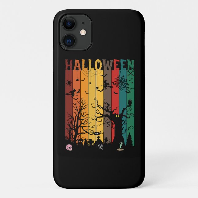 Halloween farbenfrohe Nacht Case-Mate iPhone Hülle (Rückseite)
