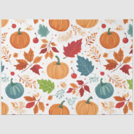 Halloween farbenfrohe Pumpkins und Blätter Seidenpapier