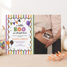 Halloween Farbige Babyparty-Einladung