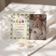 Halloween Farbige Babyparty-Einladungsfoto