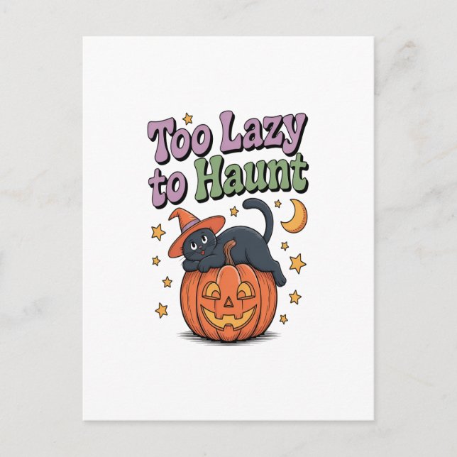 Halloween-Faulgeist Postkarte (Vorderseite)