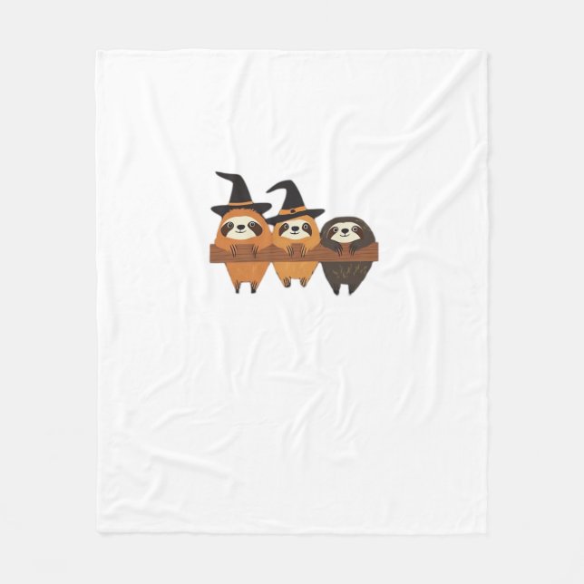 Halloween Faultier Essential T-Shirt Fleecedecke (Vorderseite)
