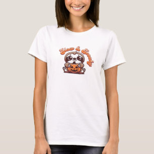 Halloween Faultier Langsam und Gruselig Süßes Faul T-Shirt