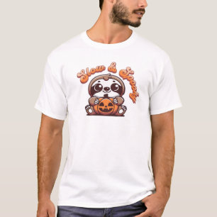 Halloween Faultier Langsam und Gruselig Süßes Faul T-Shirt