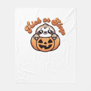 Halloween Faultier Streich oder Schlaf Süßes Fault Fleecedecke