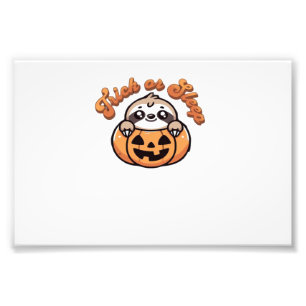 Halloween Faultier Streich oder Schlaf Süßes Fault Fotodruck