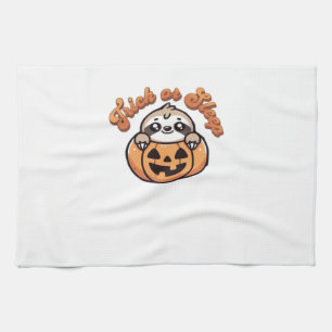 Halloween Faultier Streich oder Schlaf süßes Fault Geschirrtuch