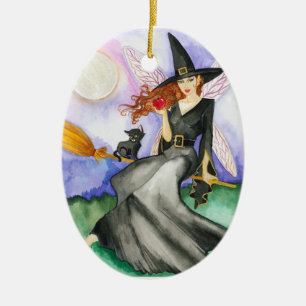 Halloween-Fee-Verzierung Keramik Ornament