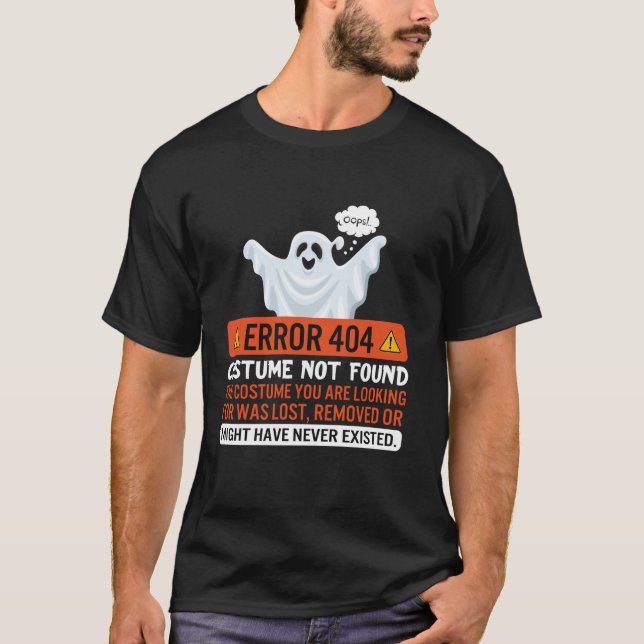 Halloween-Fehler 404 Kostüm nicht gefunden Coding  T-Shirt (Vorderseite)
