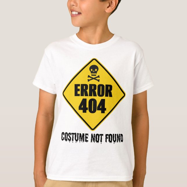 Halloween-Fehler 404 Kostüm wurde nicht gefunden T-Shirt (Vorderseite)