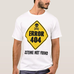 Halloween-Fehler 404 Kostüm wurde nicht gefunden T-Shirt