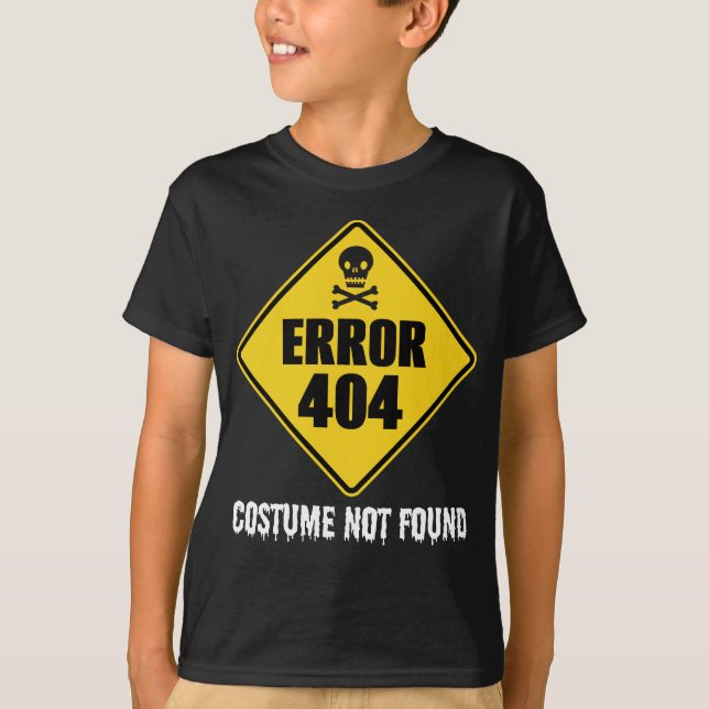 Halloween-Fehler 404 Kostüm wurde nicht gefunden T-Shirt (Vorderseite)