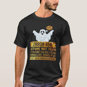Halloween-Fehler 404 Kostüm wurde nicht gefunden v T-Shirt