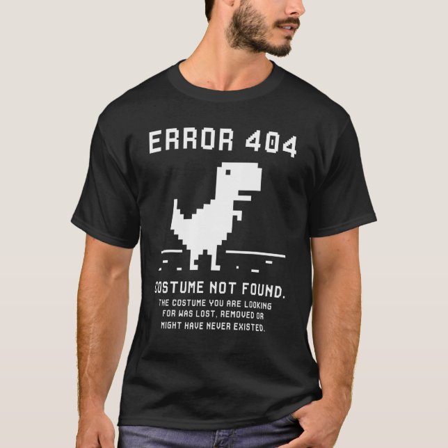 Halloween-Fehler 404 Kostümkodierungsprogramm nich T-Shirt (Vorderseite)