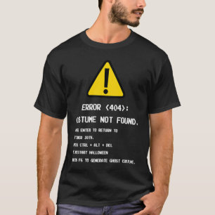 Halloween-Fehler 404 Kostümkodierungsprogramm nich T-Shirt