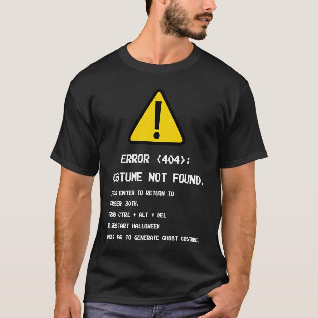 Halloween-Fehler 404 Kostümkodierungsprogramm nich T-Shirt (Vorderseite)