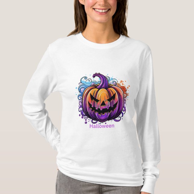 Halloween-Feier T-Shirt (Vorderseite)