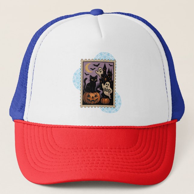 Halloween-Feier Truckerkappe (Vorderseite)