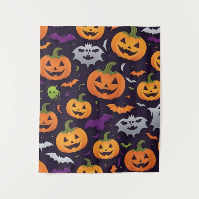 Halloween-Feiern Wandteppich (Vorderseite)
