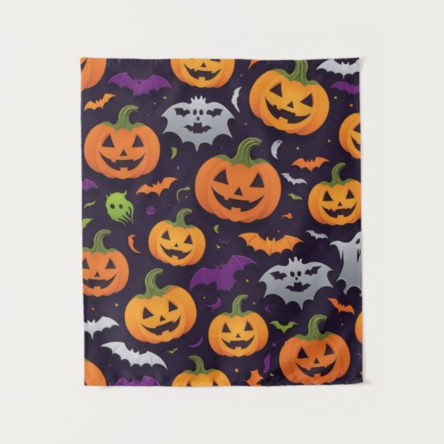 Halloween-Feiern Wandteppich (Vorderseite)