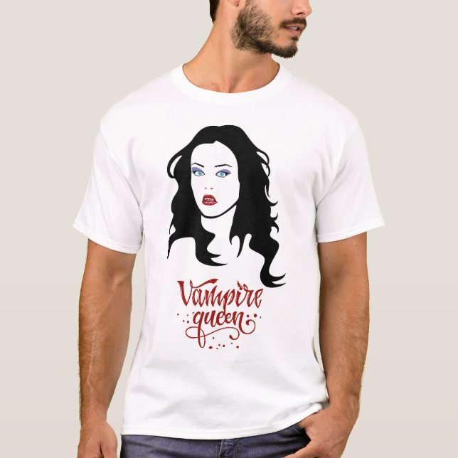 Halloween Female Vampire Vampire Girl Vampire Lady T-Shirt (Vorderseite)