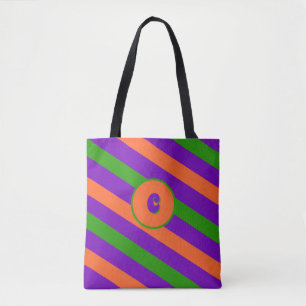 Halloween-festgestreiftes Monogramm