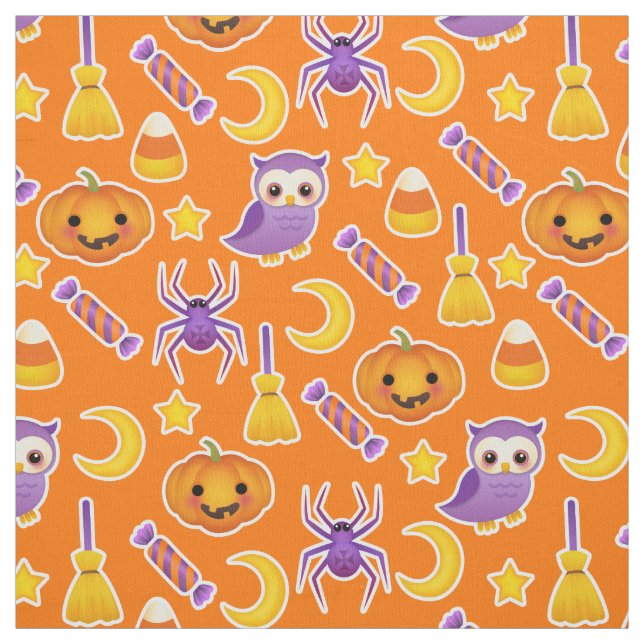 Halloween Festival Muster Orange Hintergrund Stoff (Muster)