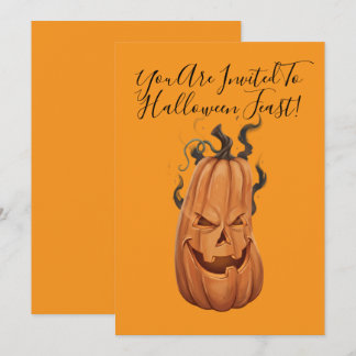 Halloween-Festmahl Jack-o-Lantern Einladung