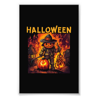 Halloween, Feuerwehrmann, Trick oder Lust? Fotodruck