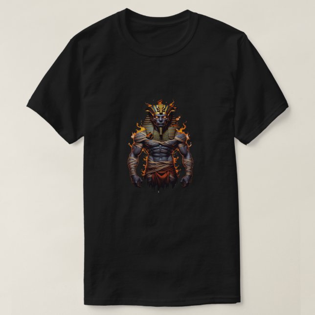 Halloween Fiery Mummy T - Shirt (Design vorne)