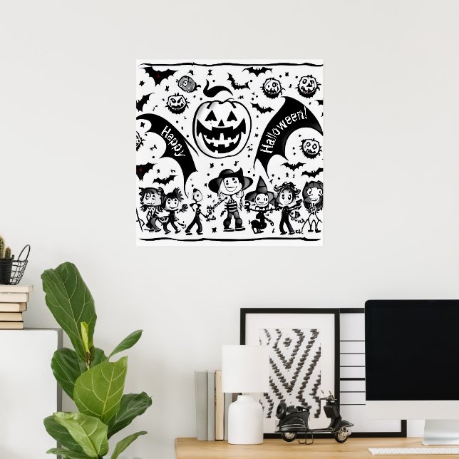 Halloween fiesta poster (Heimbüro)