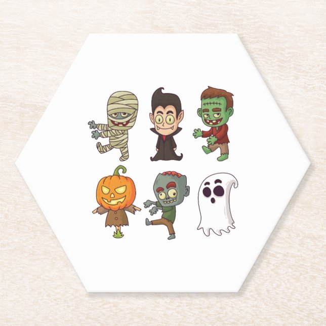 Halloween-Figuren   Untersetzer (Vorderseite)