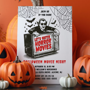 Halloween-Filmabend-Party Einladung